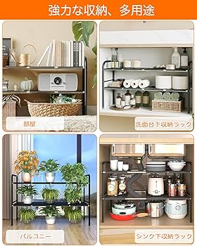 キッチン収納・ラック LION Heart 楽天市場】3500円OFFクーポン 木棚 キッチンラック 3段 幅80/100